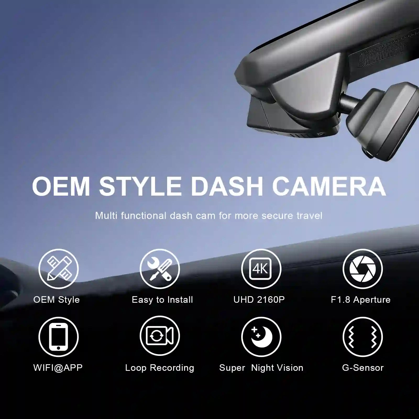 OEM style dash camera with features listed my mangoal