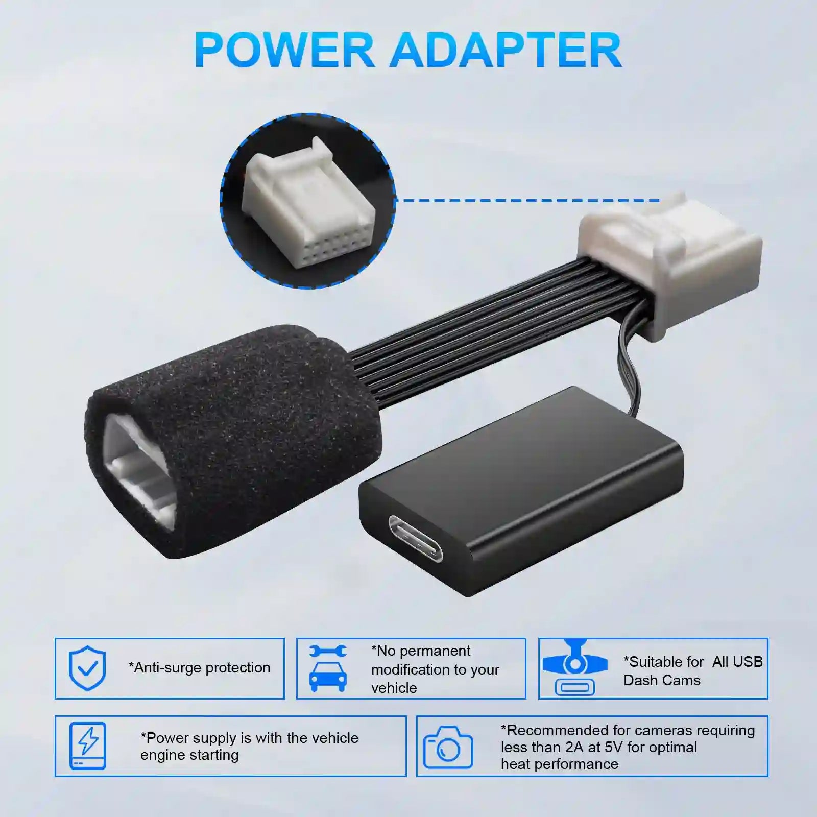 Garmin mini dash camera power adapter
