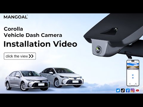 Toyota corolla mangoal tech dash camera installation