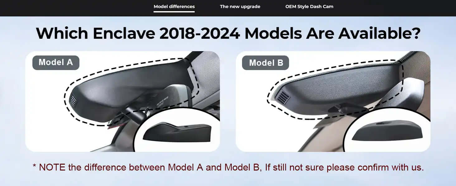buick enclave 2018-2024 dash camera models 