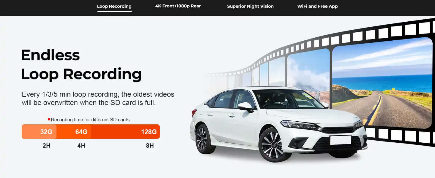 honda civic gry loop recording dash camera 