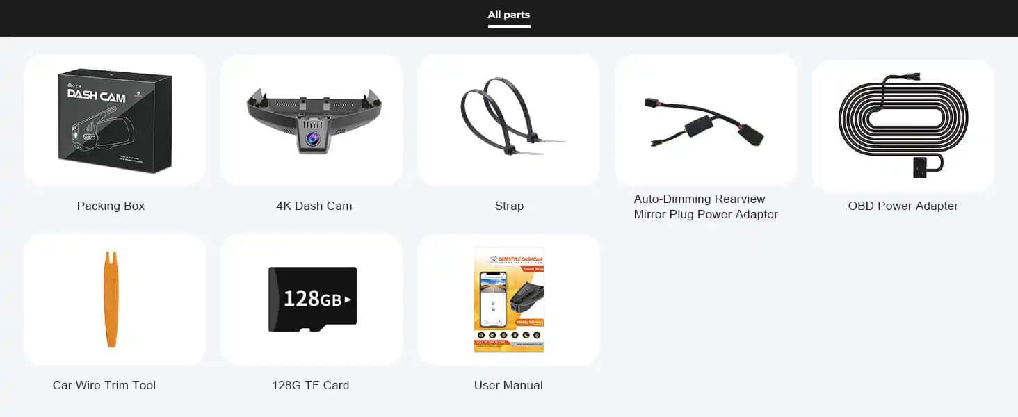 cadillac escalade single dash camera accessories 