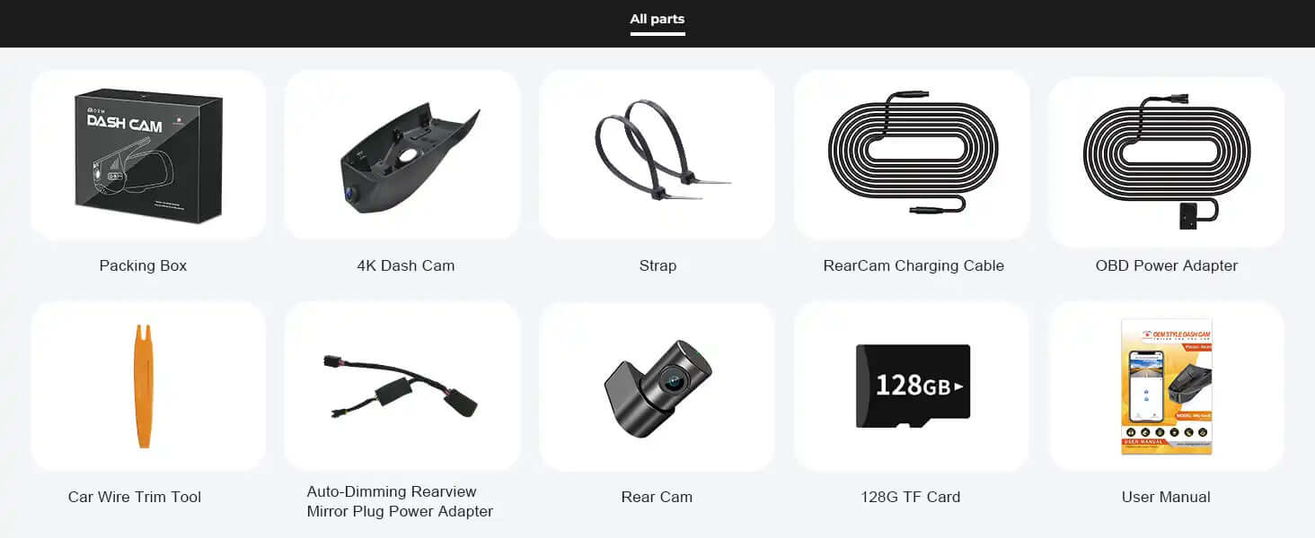 mangoal tech GMC sierra dash camera accessoies 
