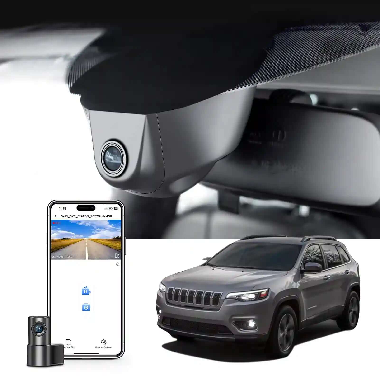 mangoal jeep  cherokee dual dash cam 