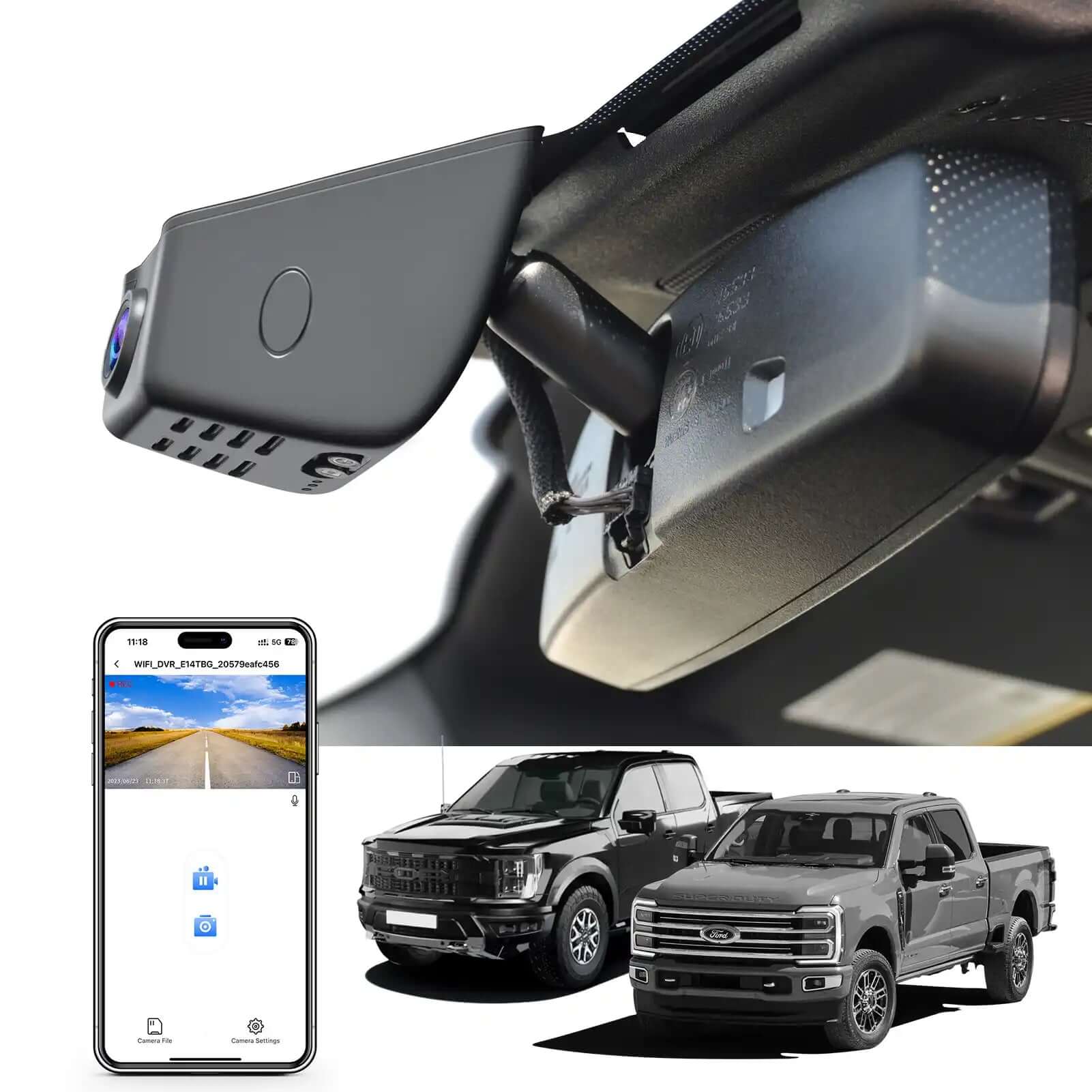 Ford F150/F250/F350 dash cam 