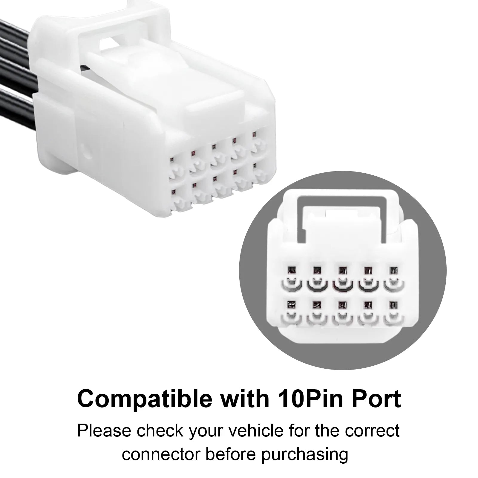 Dashcam Power Adapter 10 Pin (Model A) Custom for Mazda 6 CX3 CX5 CX5 CX9 CX30 CX50 MX30 and More,GPS Radar Mirror Camera,Connects to Auto Dimming Plug (Hidden in Sensor Shroud)