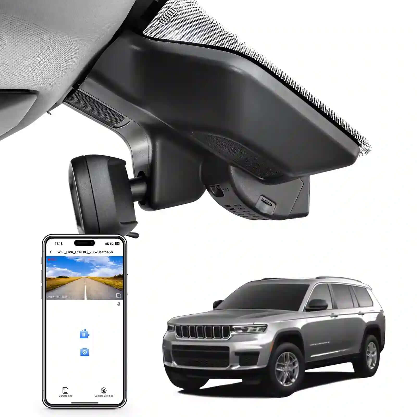 Grand cherokee single dash cam  