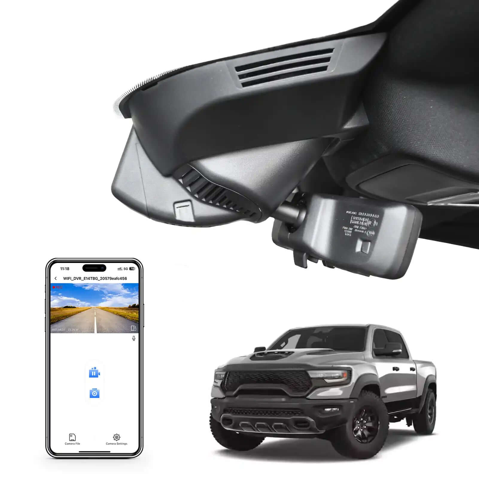 Ram truck front dashcam only 