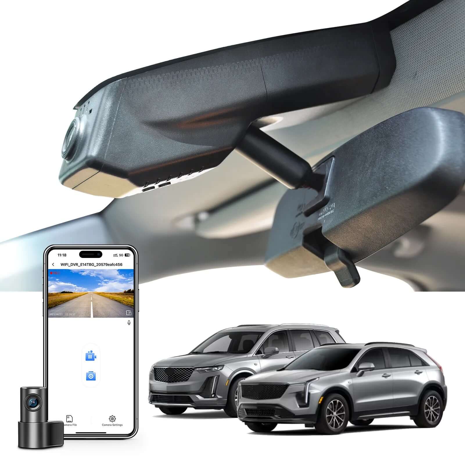 cadillac XT-5,XT-6 dual dash cam 