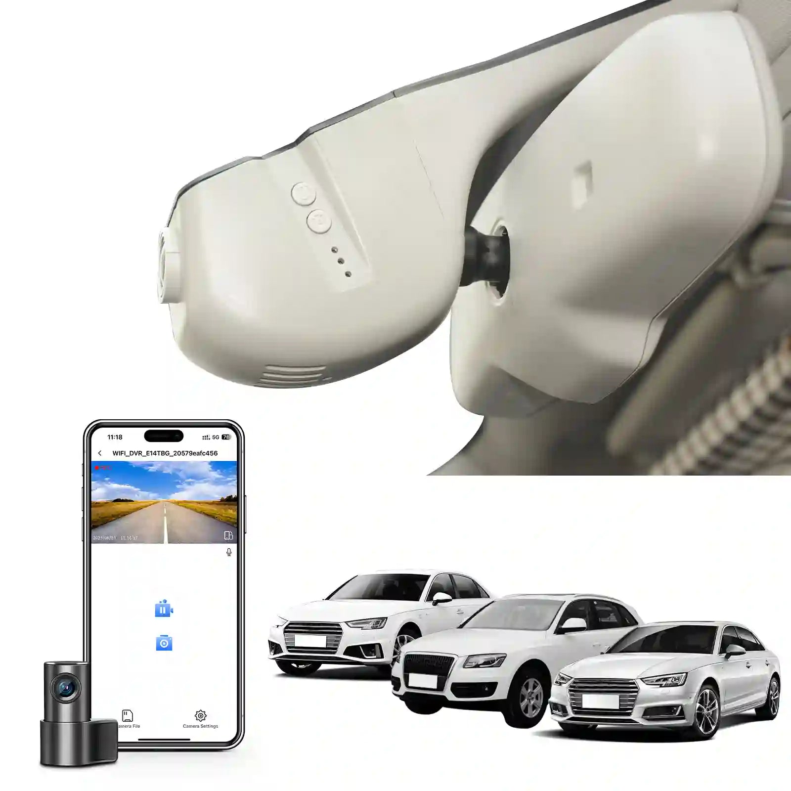 Audi dual dash camera beige models 