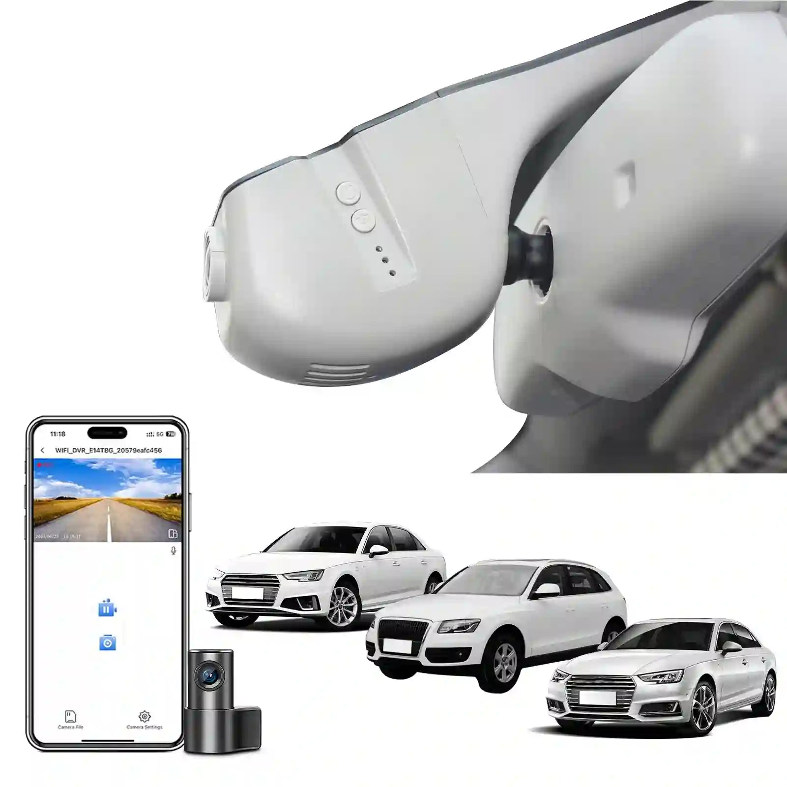 audi dual dash camera gray dual 