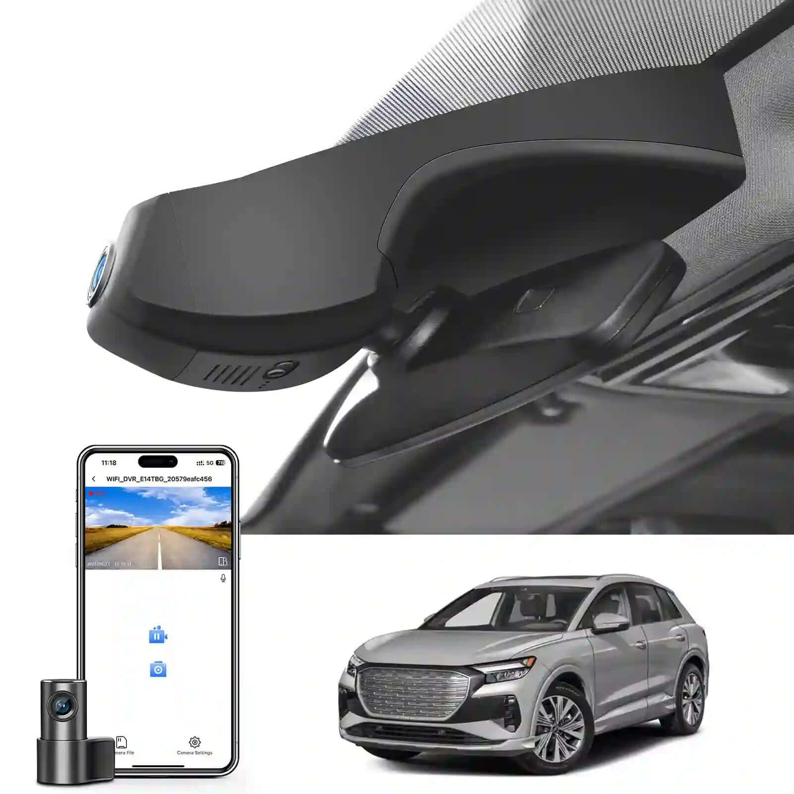 Audi E-tron Dash cam 4k front 1080 rear
