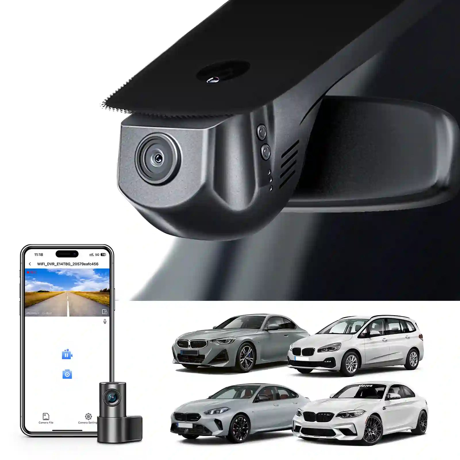 BMW 2-Series Model-A dual dash camer 4k 