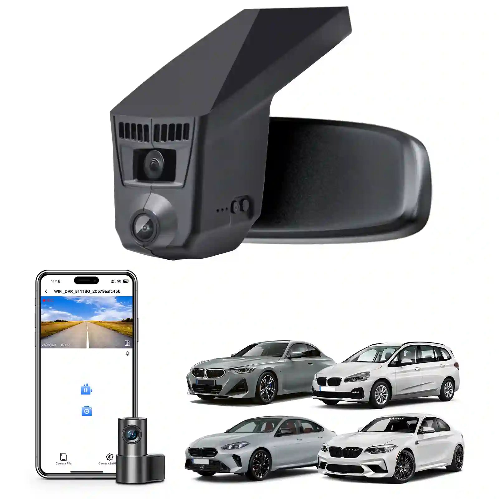 BMW 2-Series dual dash camera 