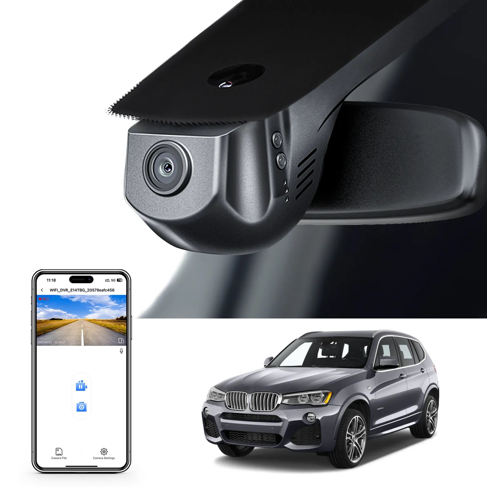 BMW X3 Gen 2 Model -B  Mangoal dash cam