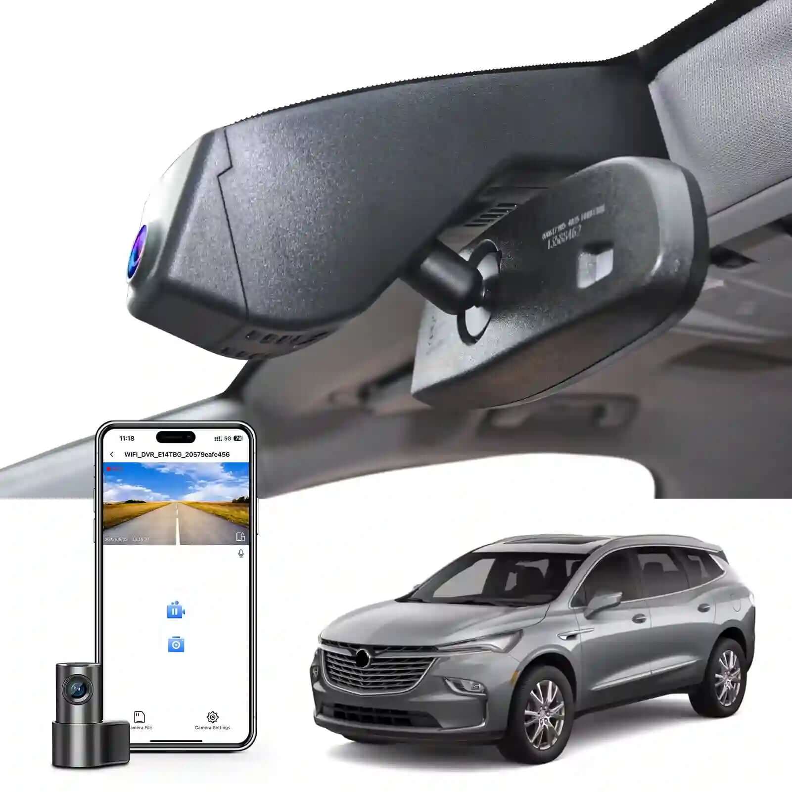 buick enclave front 4k and rear 1080P dual dash cam 