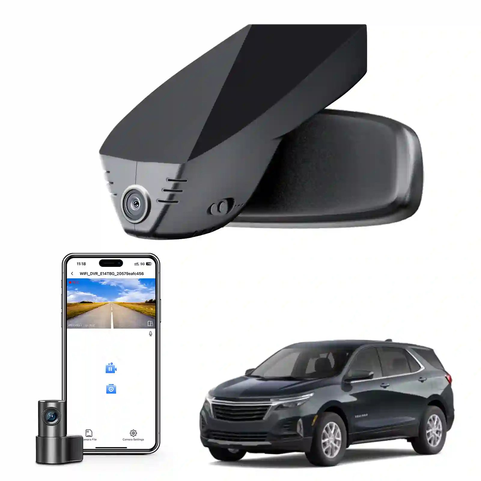 Chevy Equinox dual dashcamera by mangoal tech dash camera 
