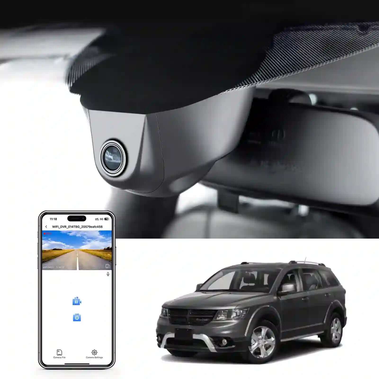 dodge front 4k dash cam crystal clear view