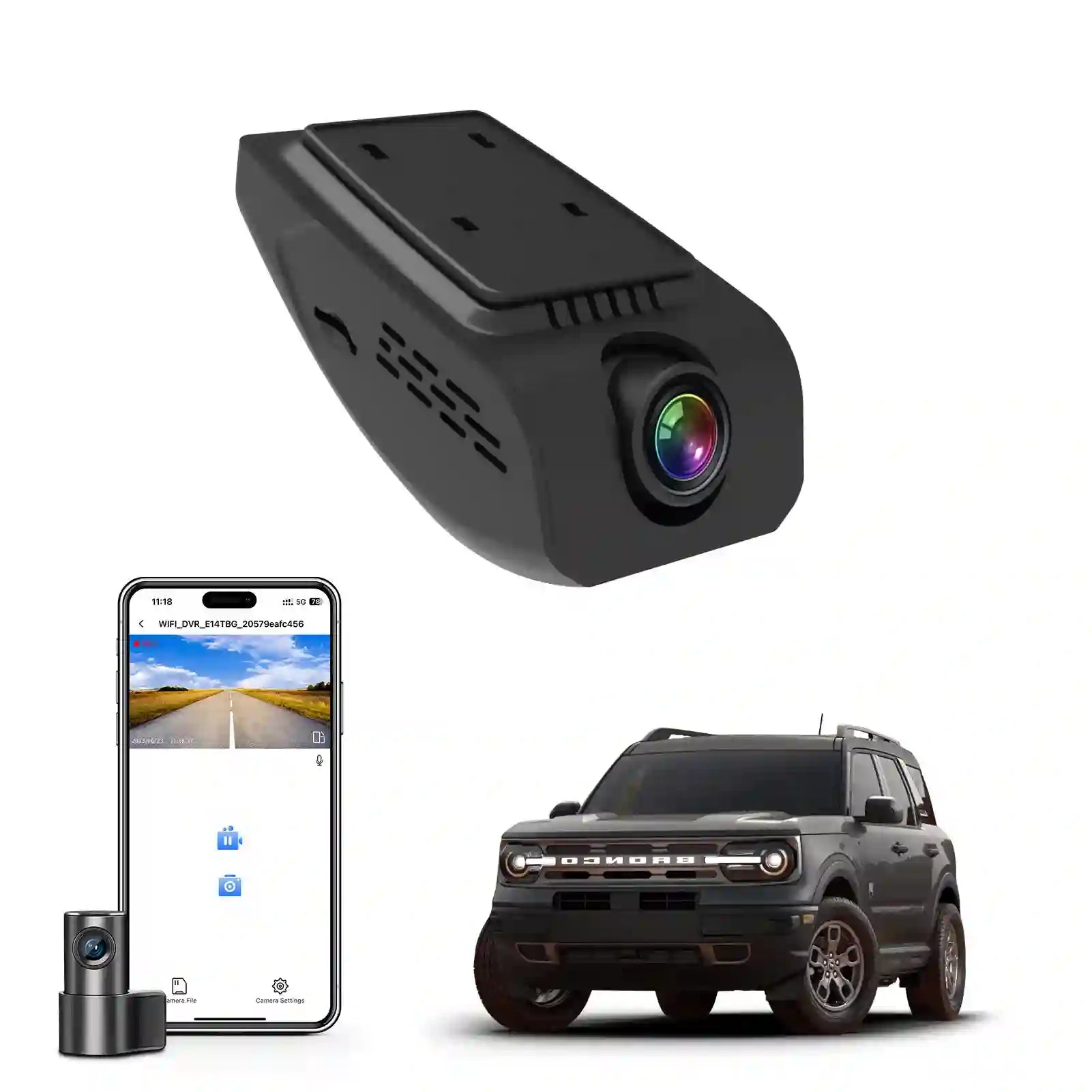 ford bronco 360 dual dash camera 