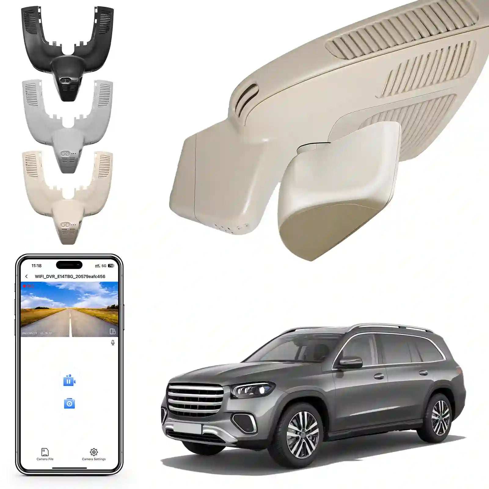 Car interior light kit with smartphone app and vehicle on fir mercedez benz