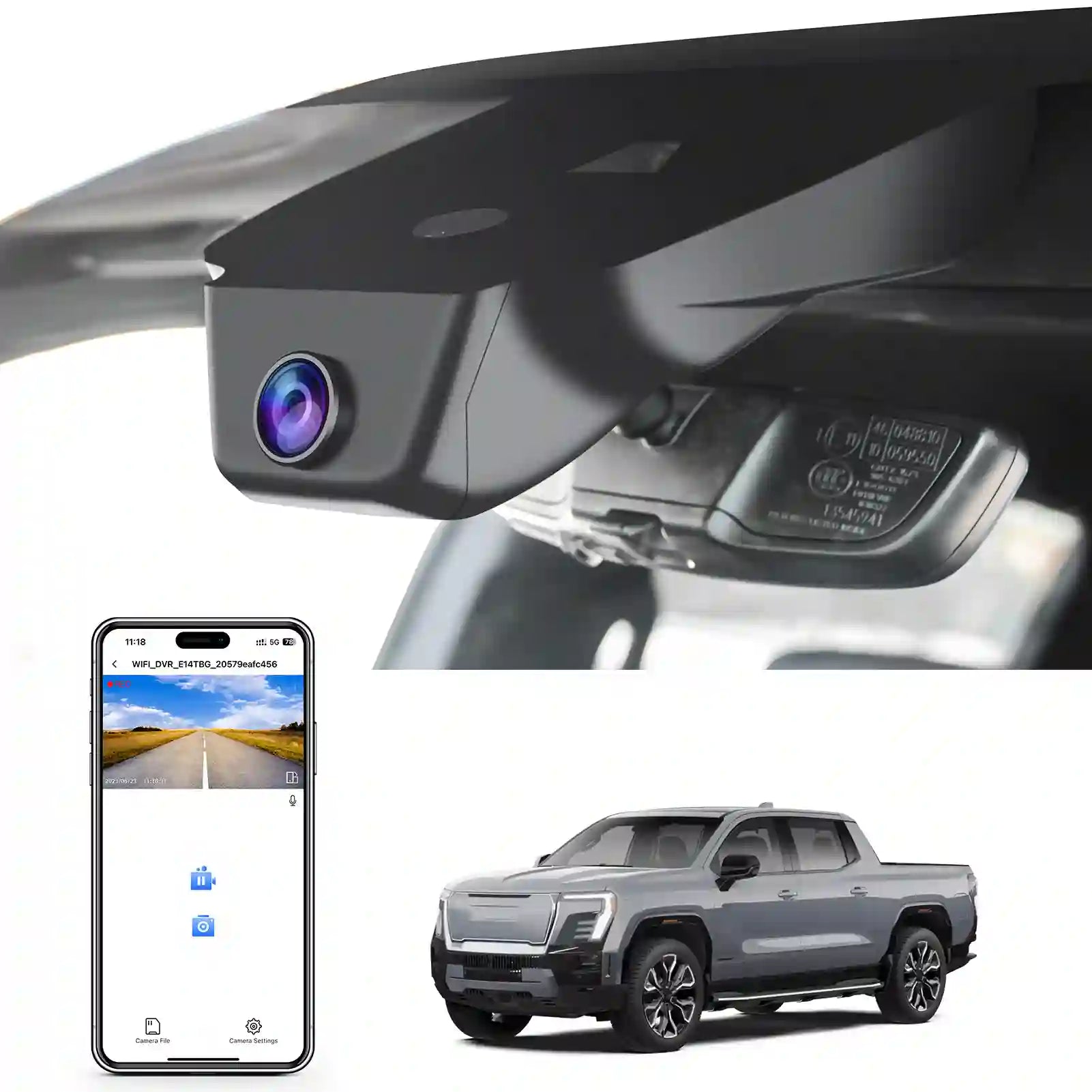 GMC Sierra EV 4k digital dash cam