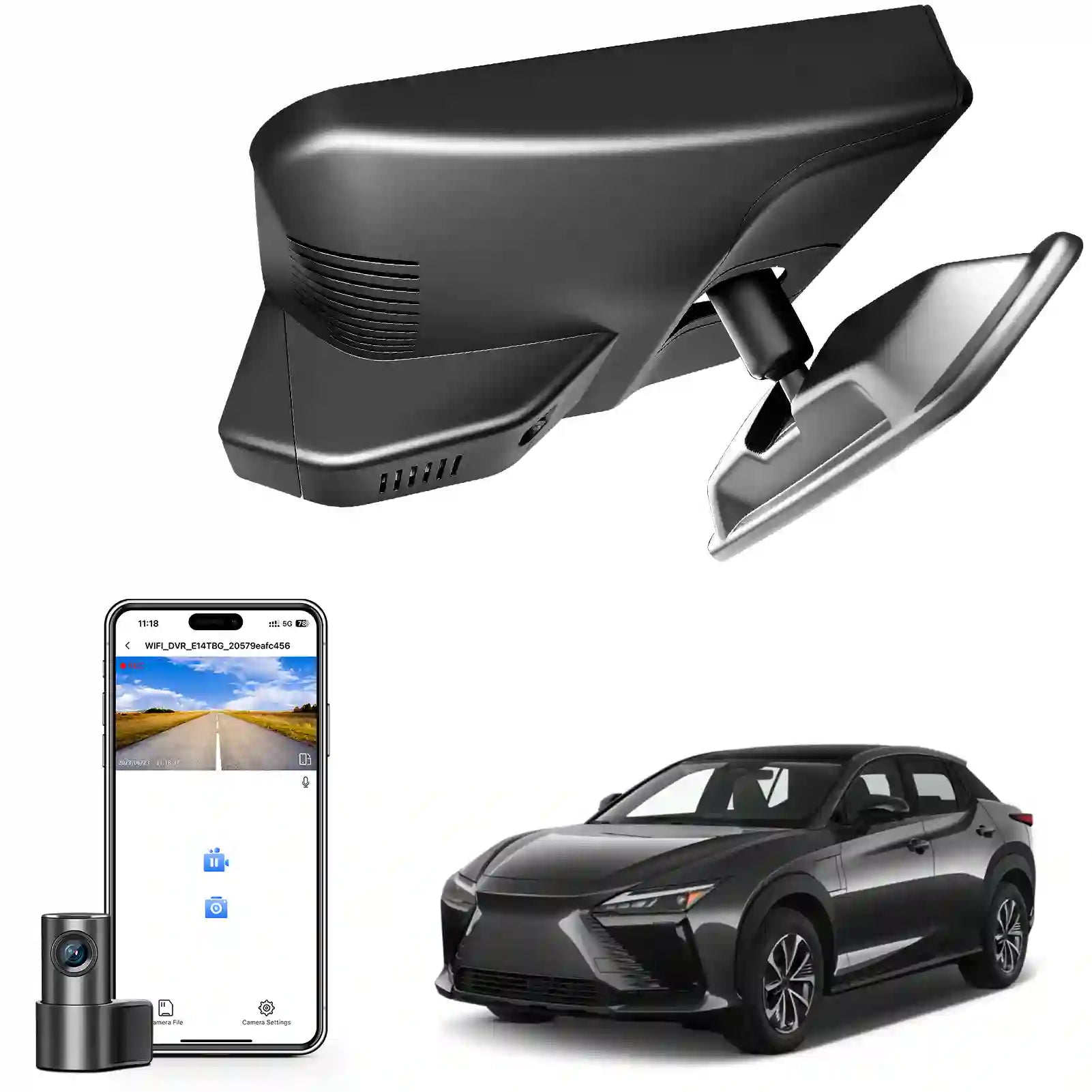 Car dashboard camera, smartphone app by mangoal tech dash camera 