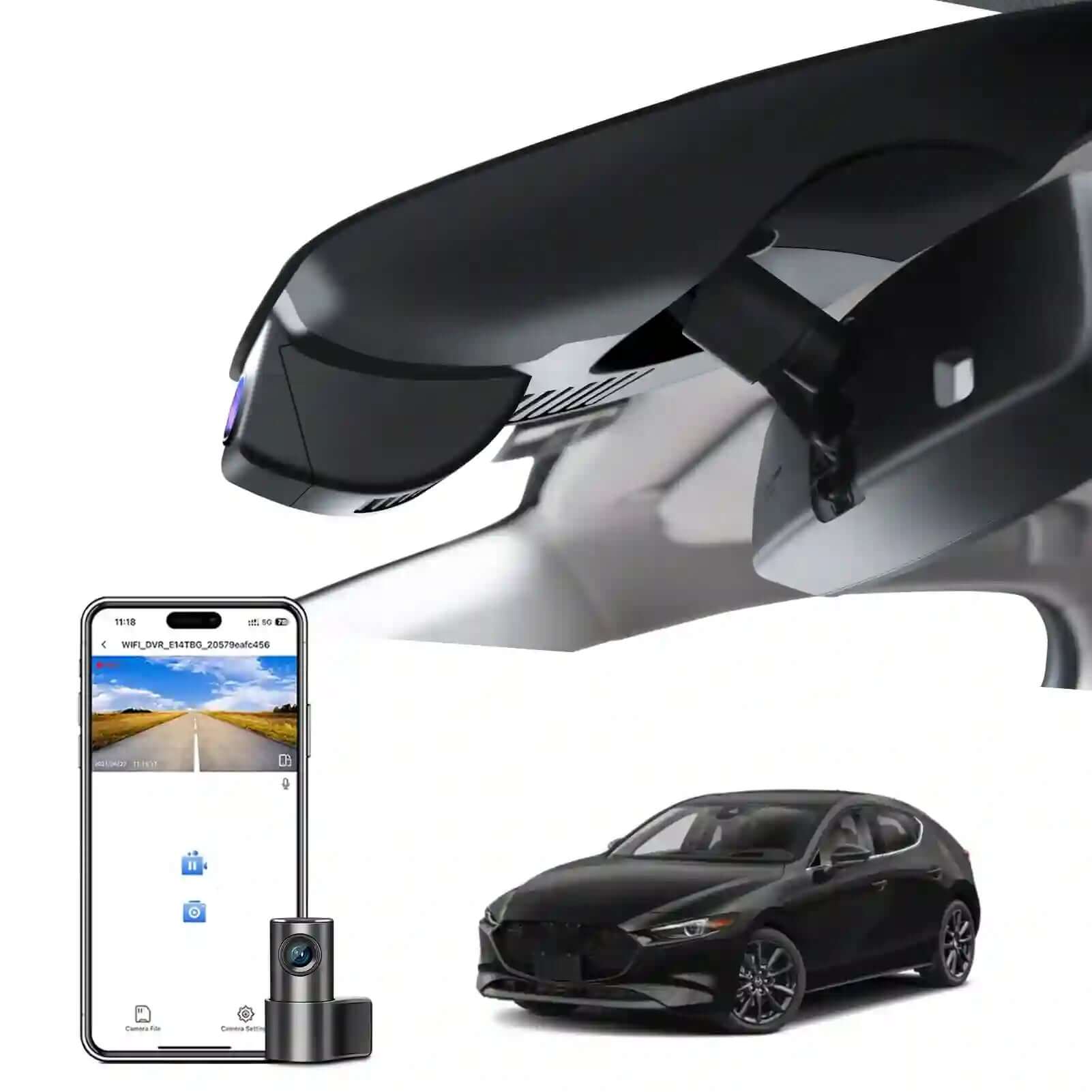 Mazda 3 dual dash cam by Mangoal 