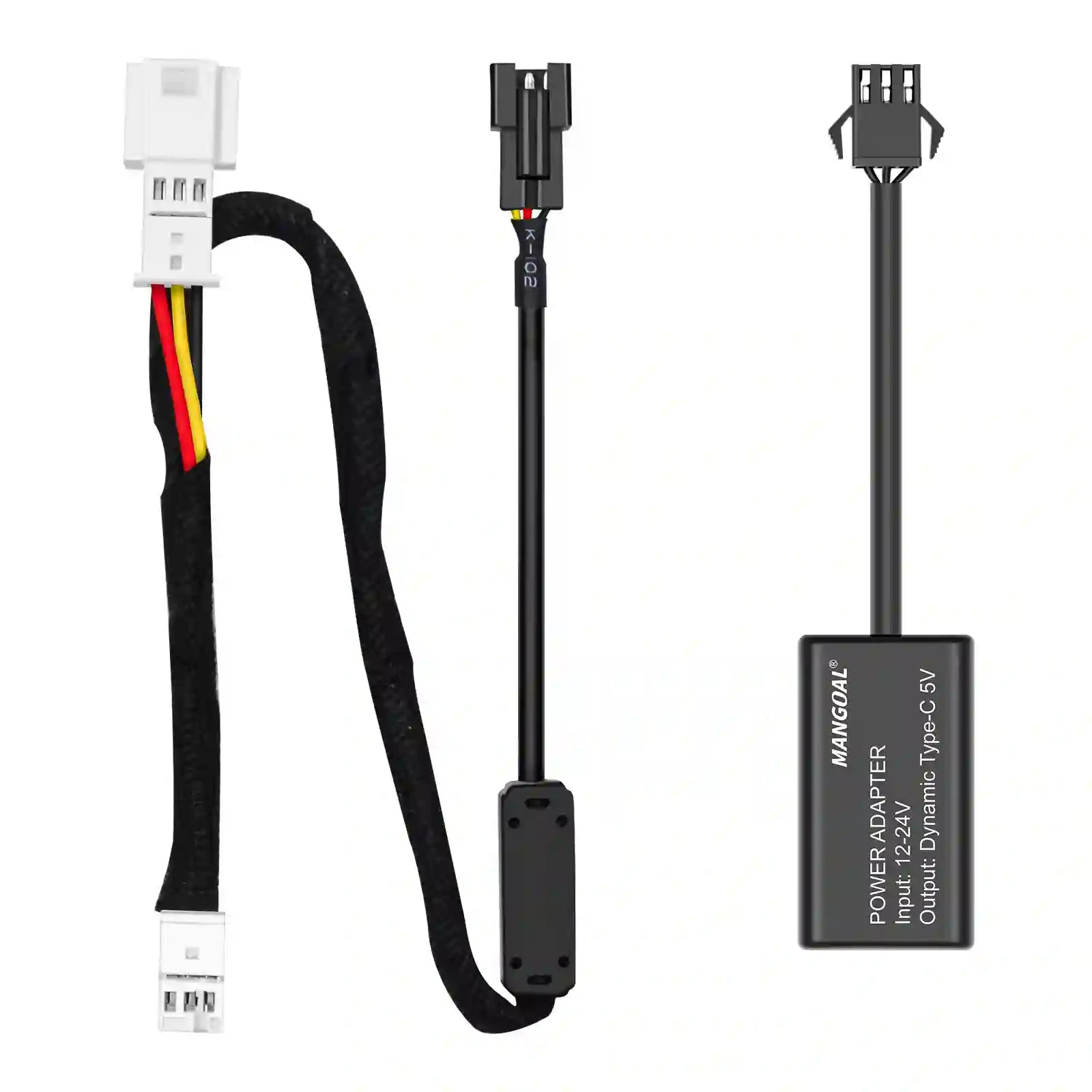 Computer power adapter with cable on a white background
