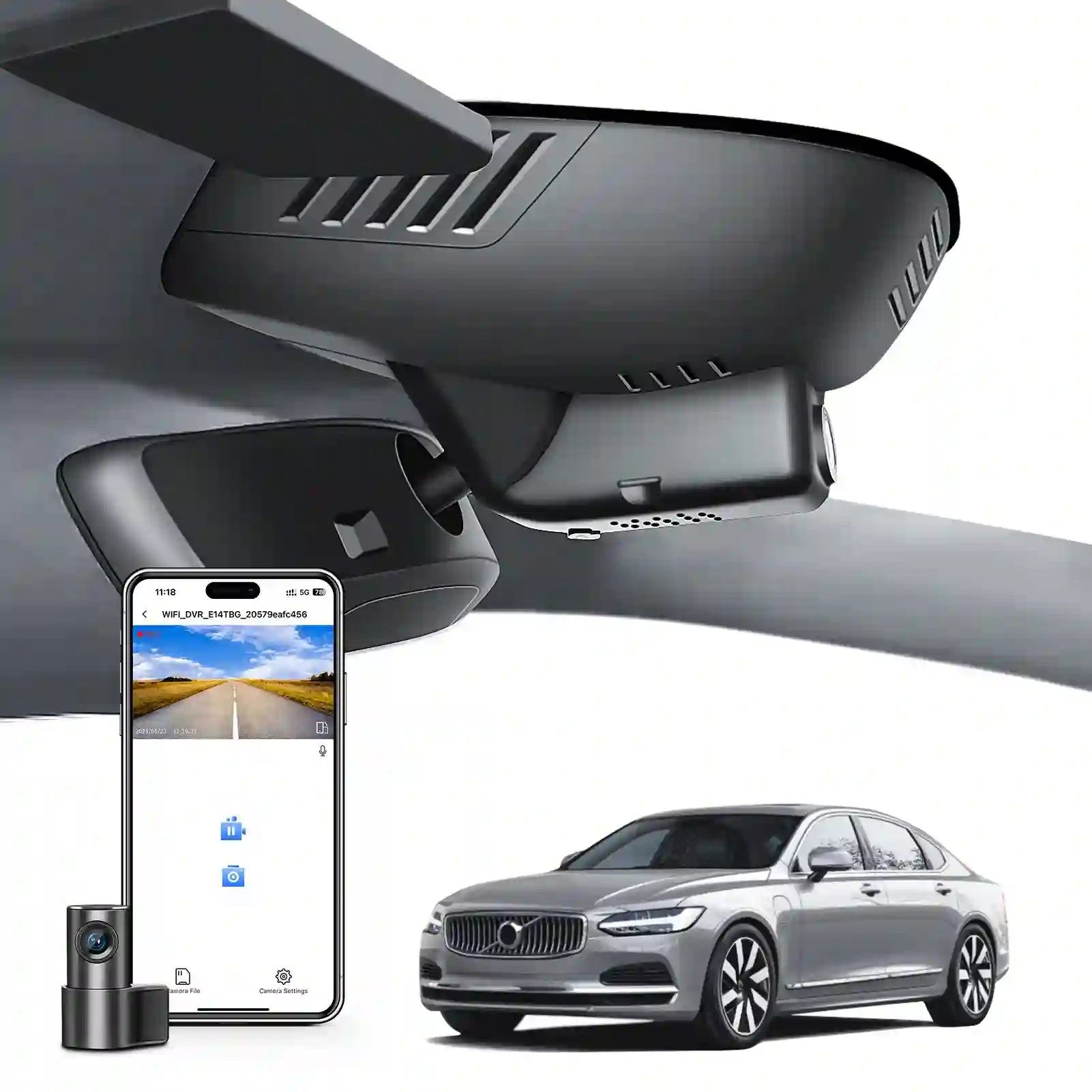 volvo s90, v90 dash cam with good night vision
