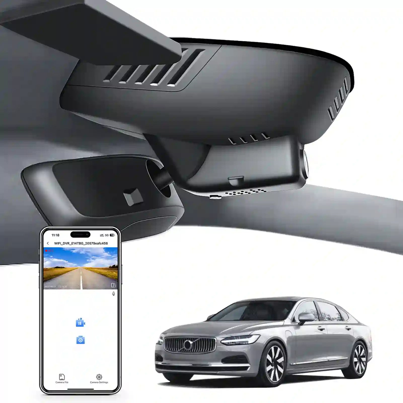 dash cam how does it work volvo s90, v90 