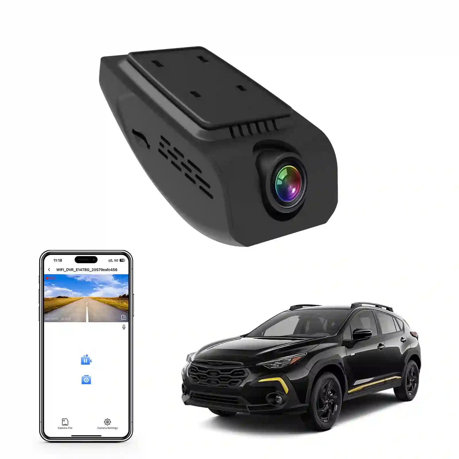 subaru cross trek 4k digital dash camera 