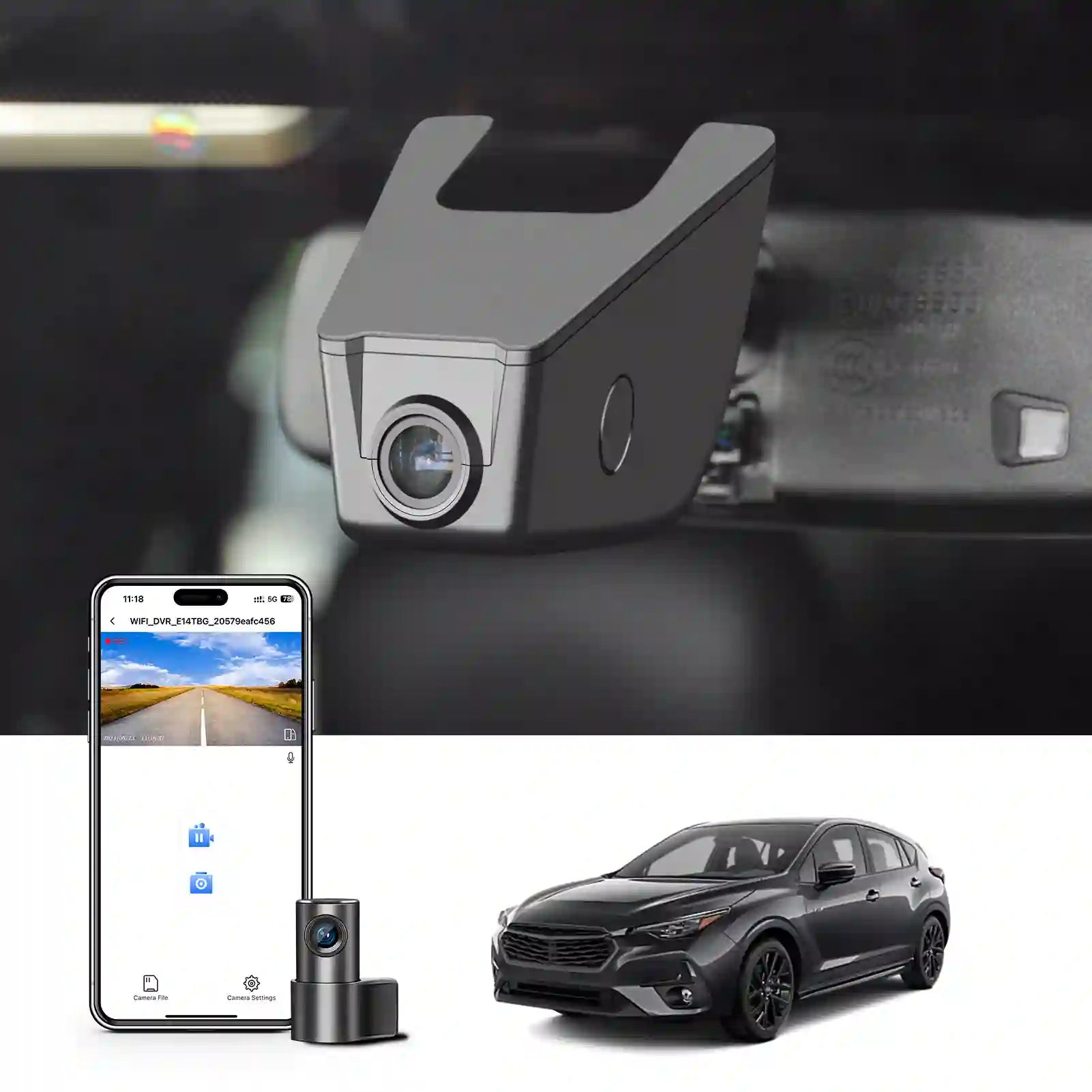 subaru Impreza 4k dual dash camera 