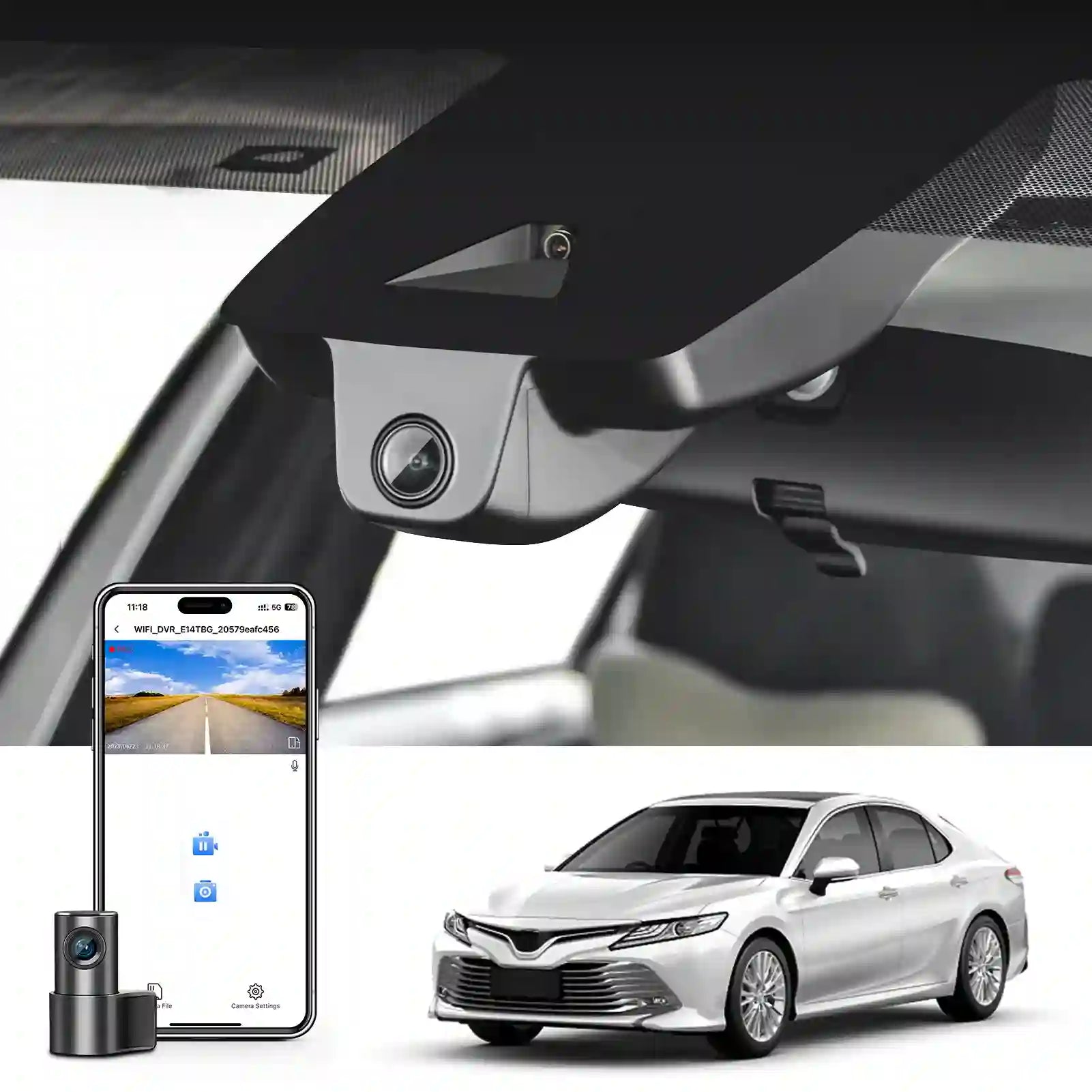 Toyota Camry Dual dash camera
