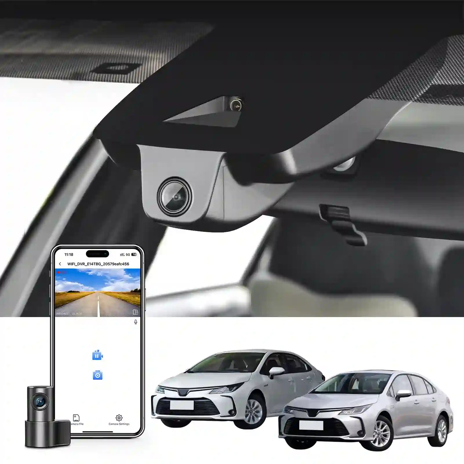 Toyota Corolla dual dash camera 