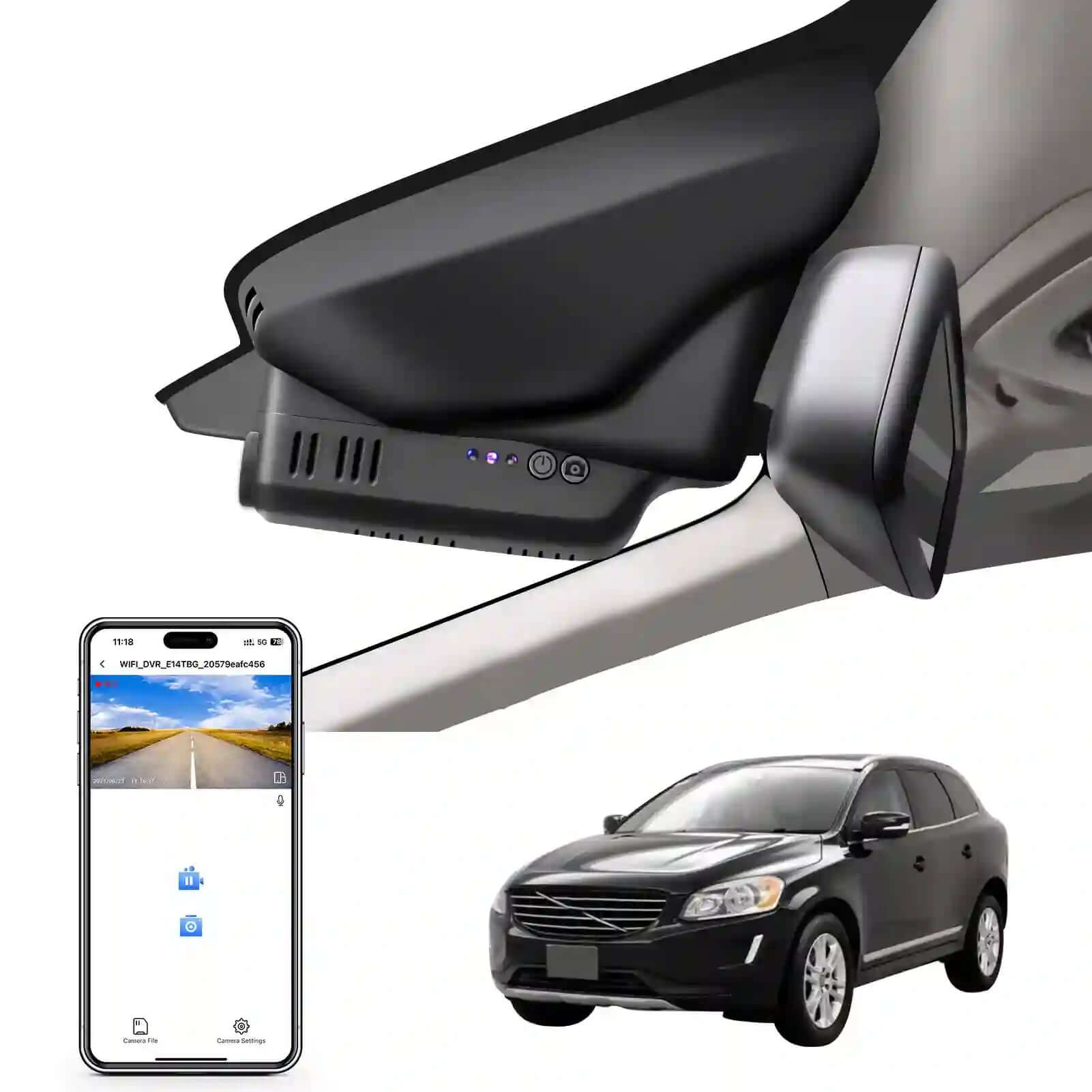 volvo XC-60 front 4k dash cam 