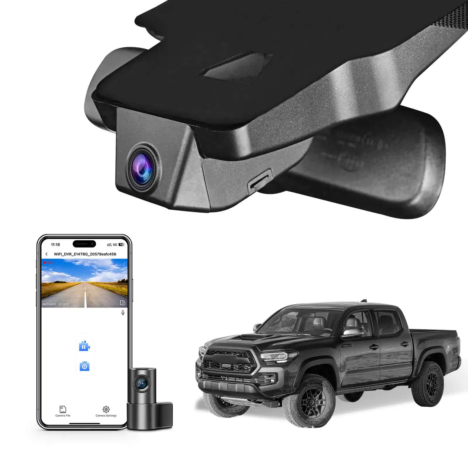 toyota tocoma dual dash cam 