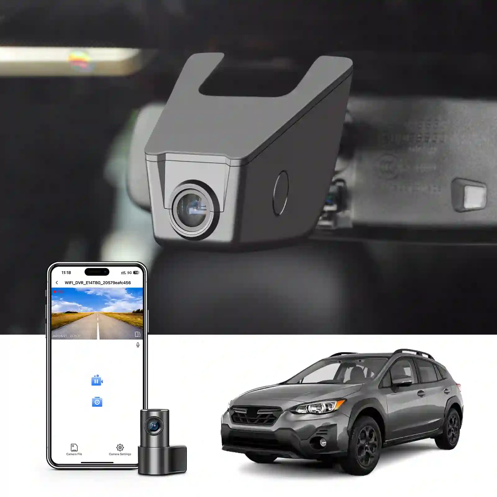 subaru cross treak dual dash camera 