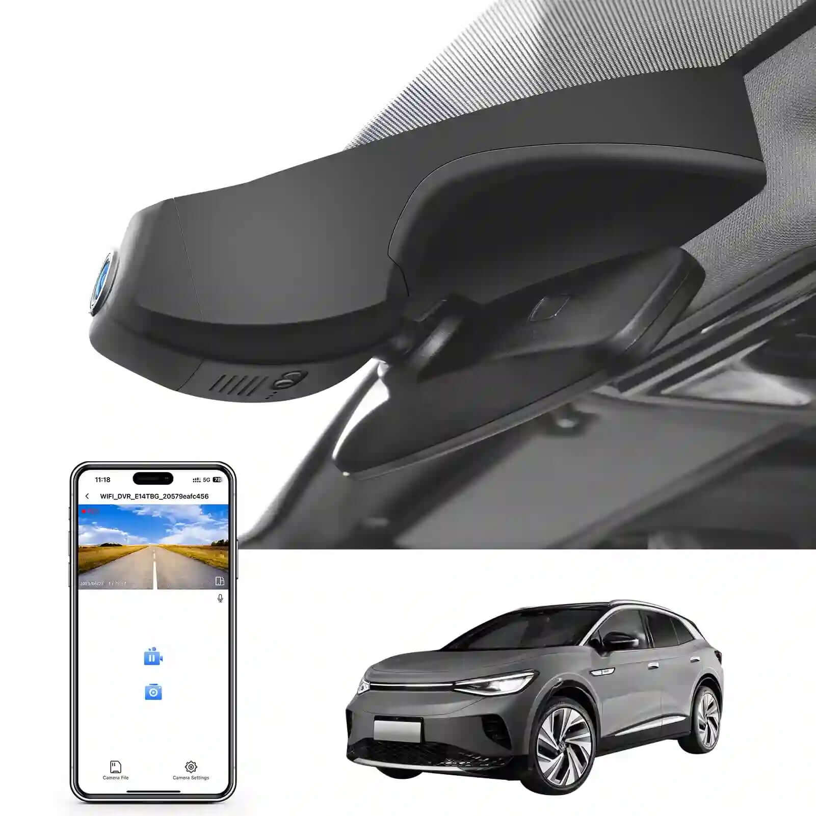 volkswagen dash cam fron 4k single dash cam 