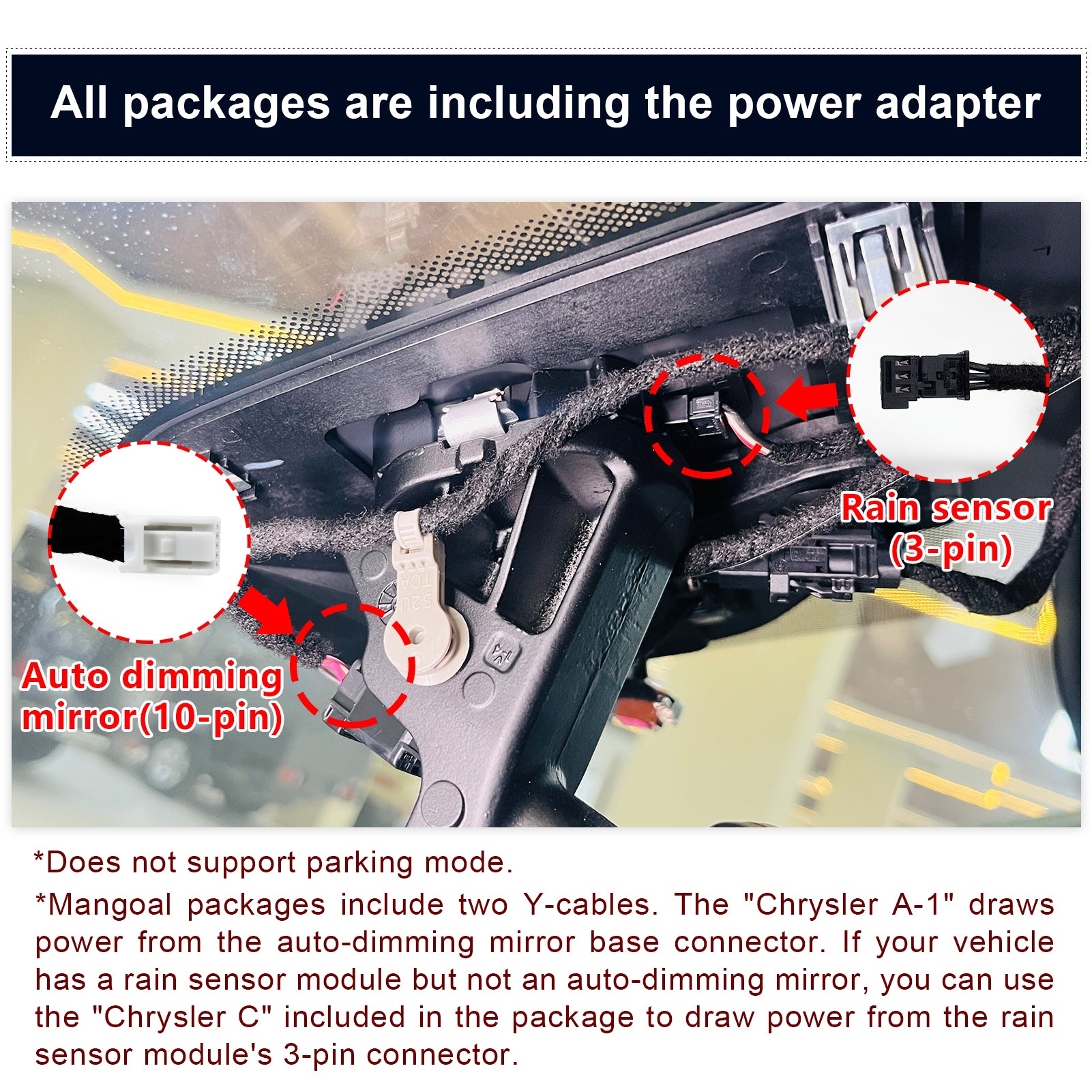 Mangoal 4K Dash Cam Custom fit for Jeep Grand Wagoneer & Grand Wagoneer L 2022 2023 2024 2025 2026, Series l Series ll Series ll Obsidian Series LLL etc, UHD 2160P Video, WiFi & App, 64GB Card