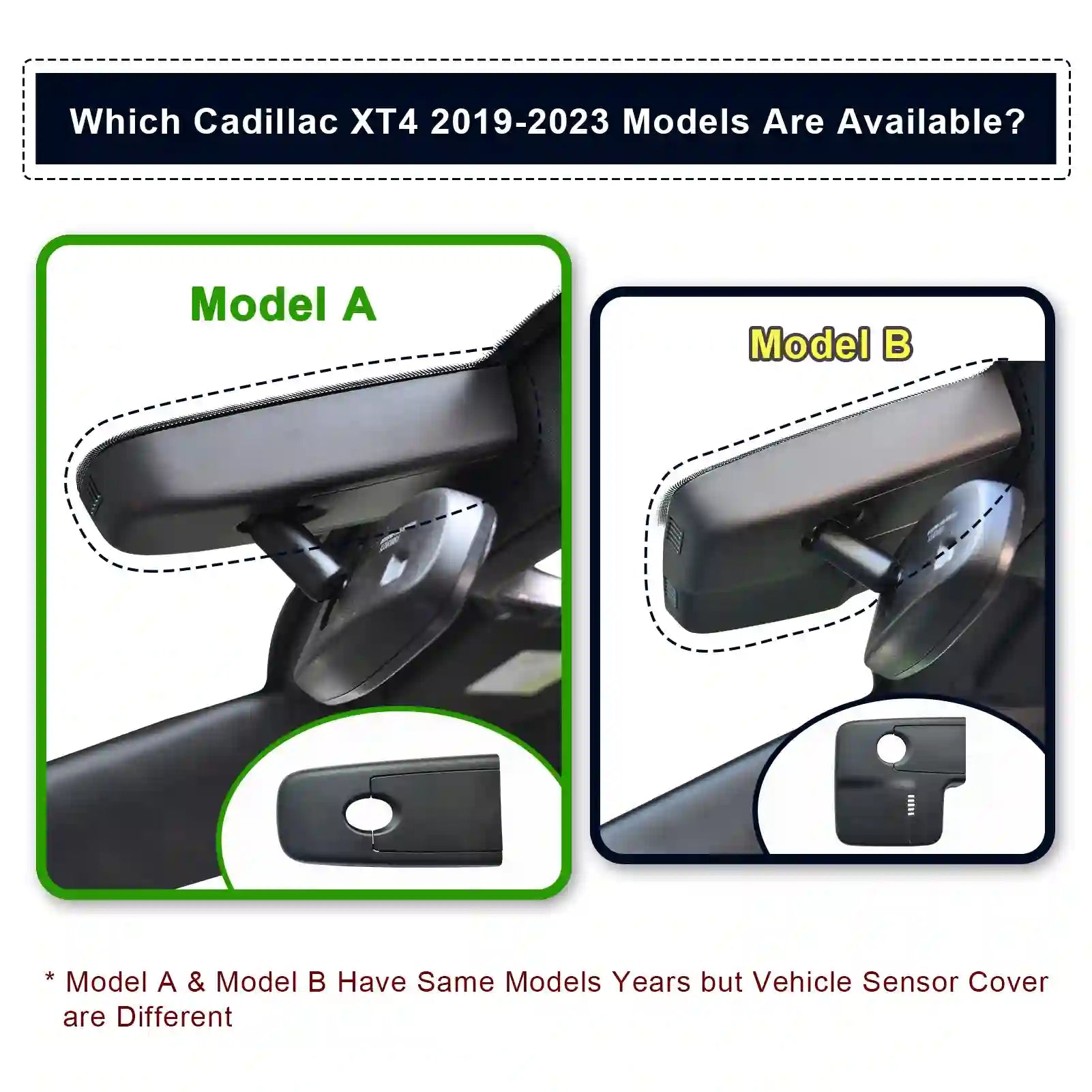 Cadillac XT4 Model B dash camera 
