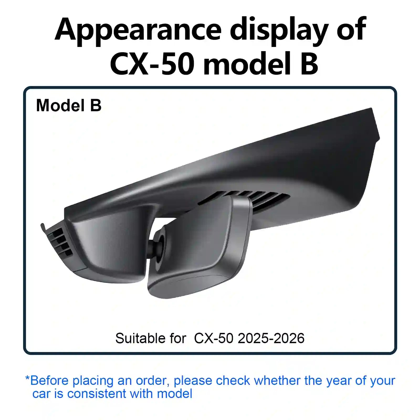 Car air vent cover for Mazda CX-50 model B with text indicating compatibility and year range.