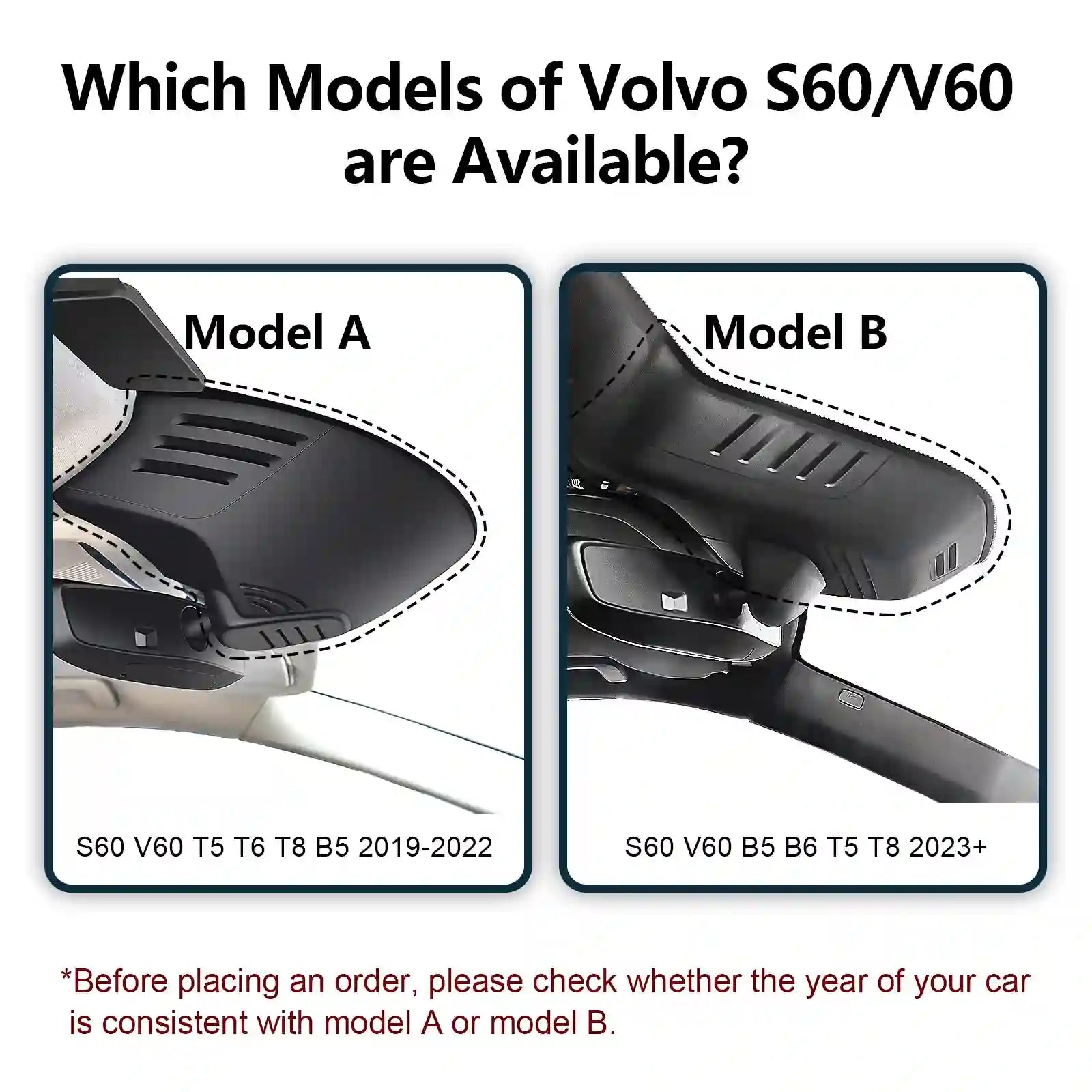 Volvo S60/V60 DashCamera back case 
