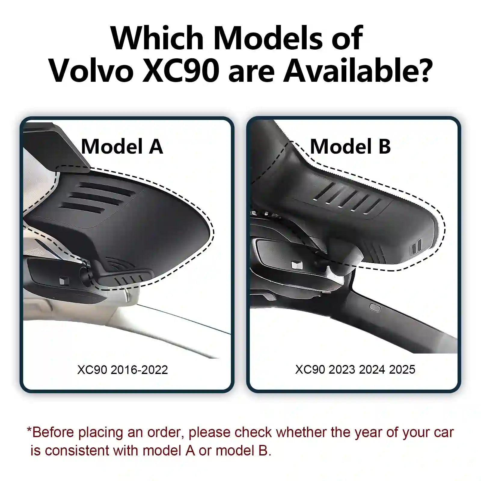 volvo XC90 model A dash camera 