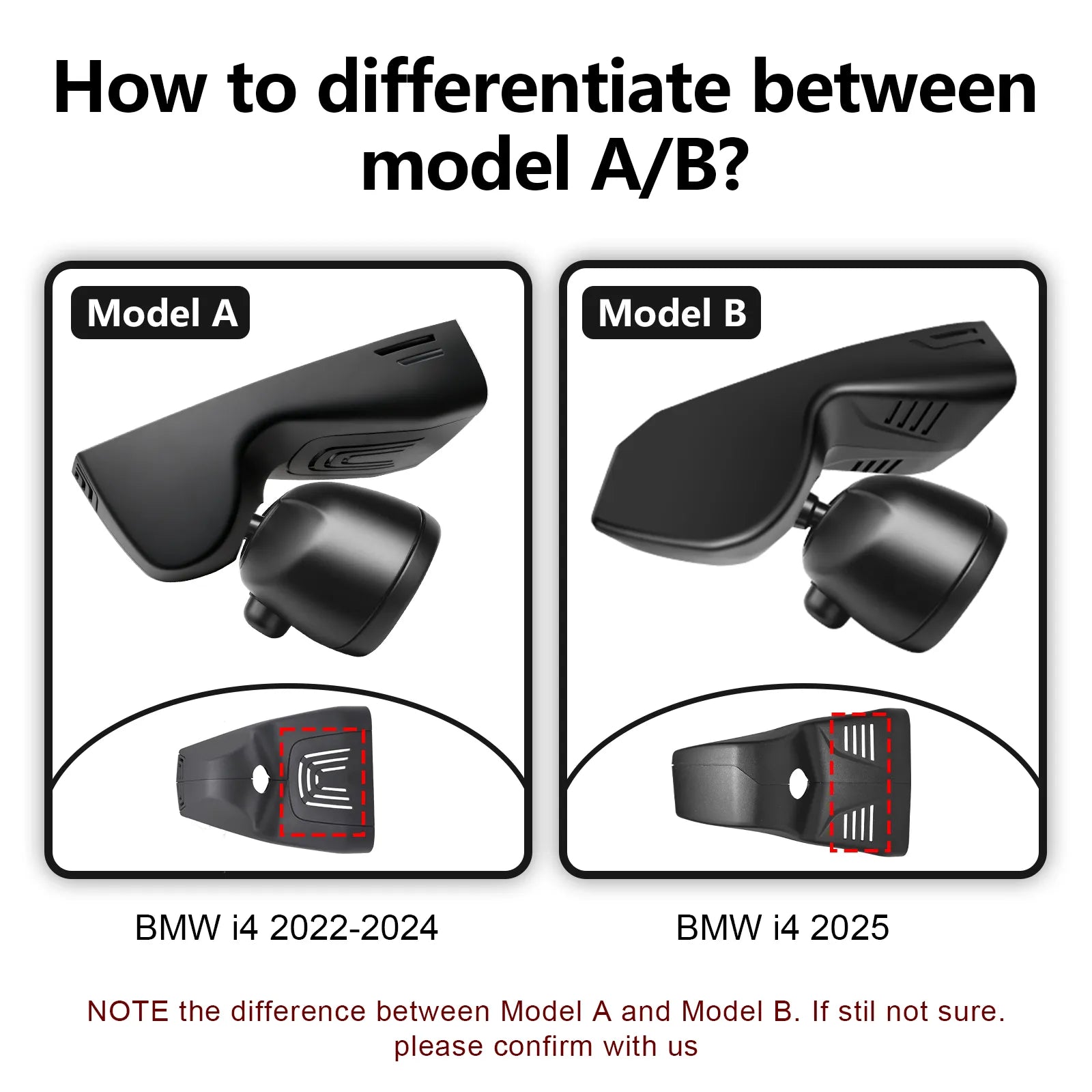 Mangoal 4K Dash Cam Custom for BMW i4 2025(Model B), eDrive40 M50 xDrive40, OEM Style, 2160P UHD Video, WiFi & APP, 64GB, GPS