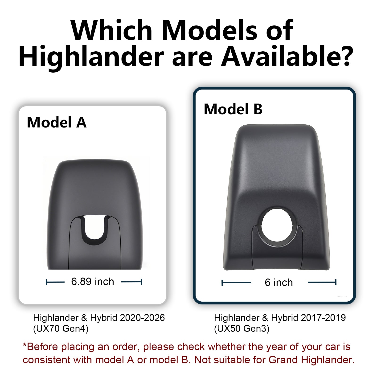 Mangoal Caméra de tableau de bord 4K sur mesure pour Toyota Highlander (modèle B) Gen3 UX50 2017 2018 2019 XLE Plus XSE Limited Platinum, look OEM intégré, vidéo UHD 2160P, application et WiFi, carte 128 Go