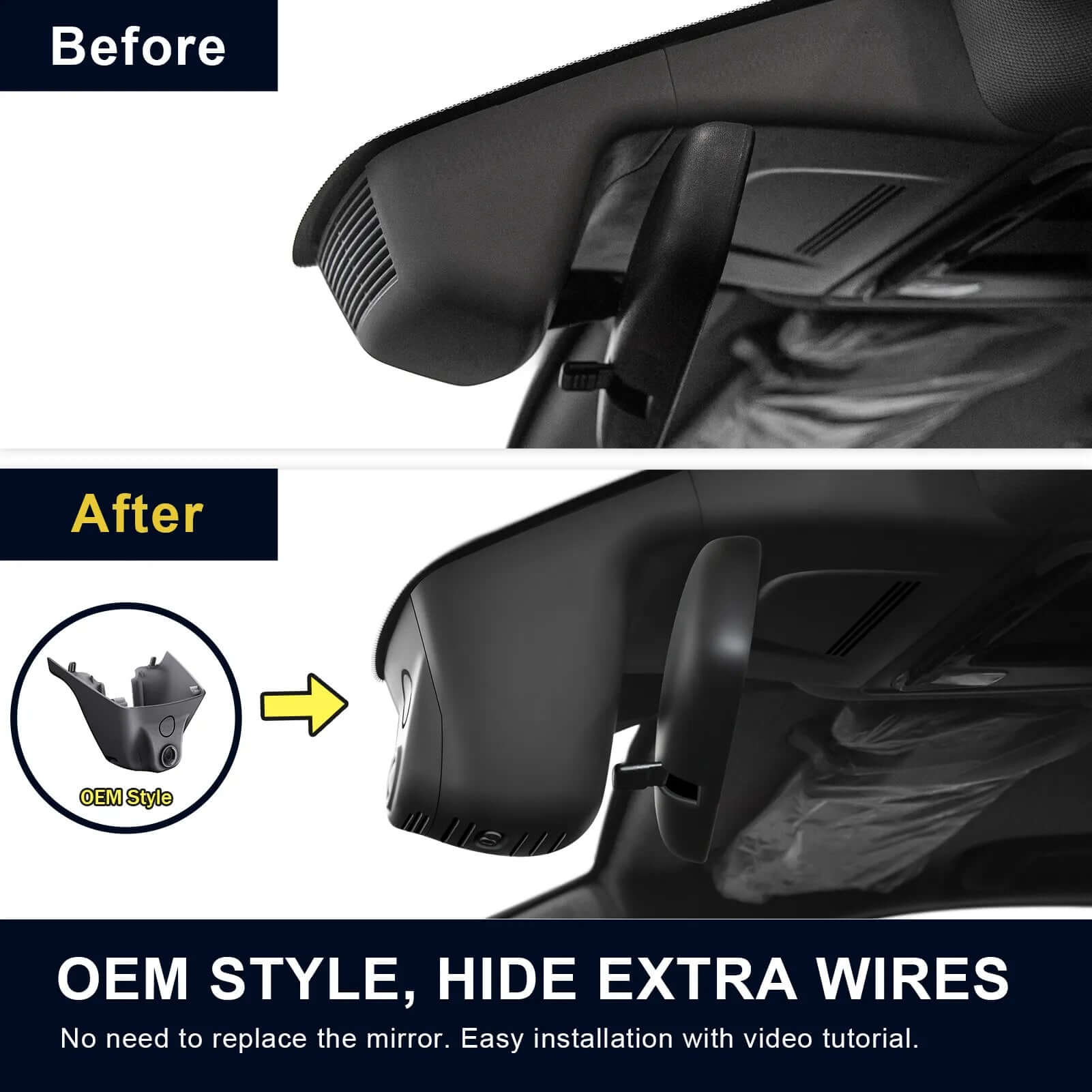 Honds CR-V  before and after intallation view 