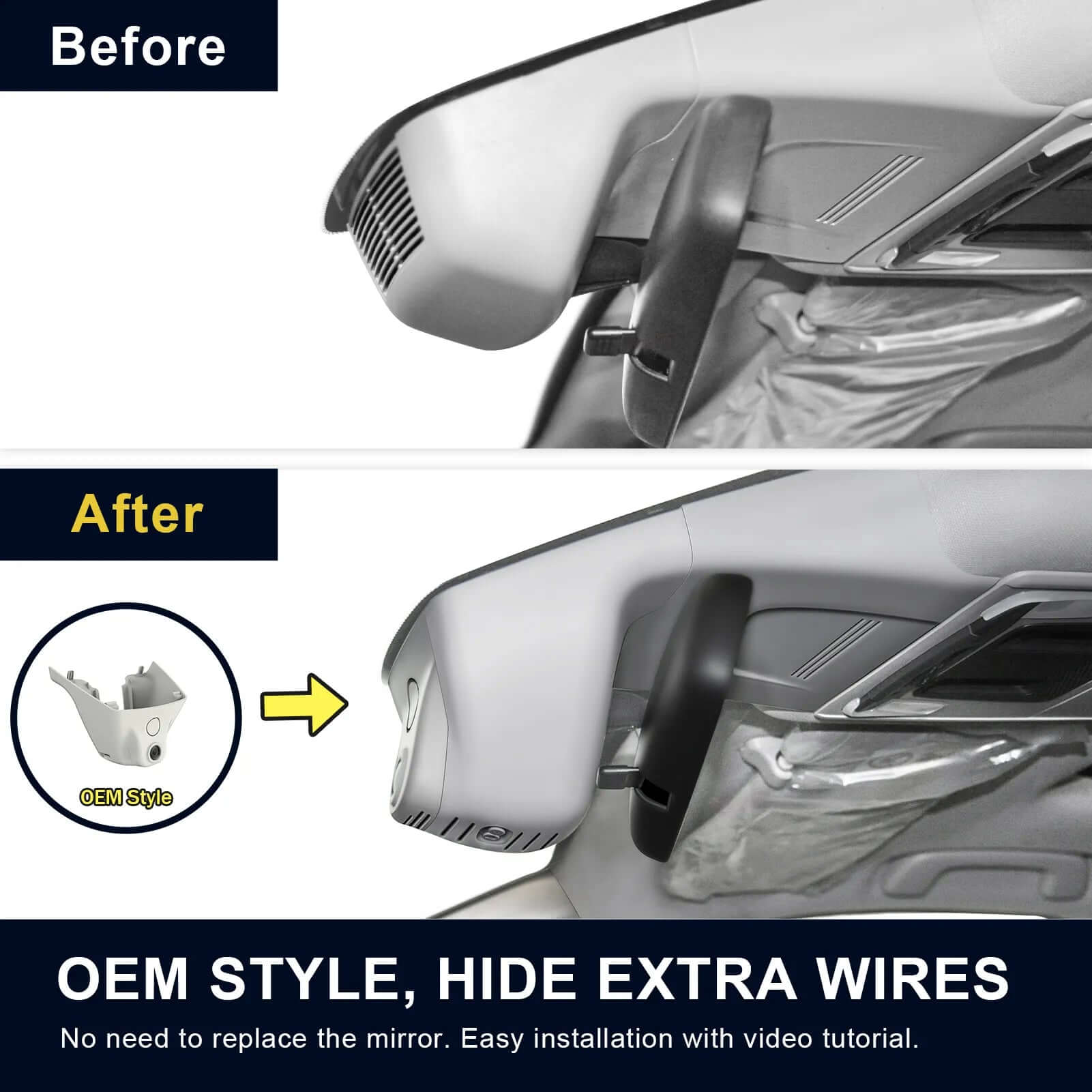 Honds CR-V Grey dash cam OEM looks appearance 