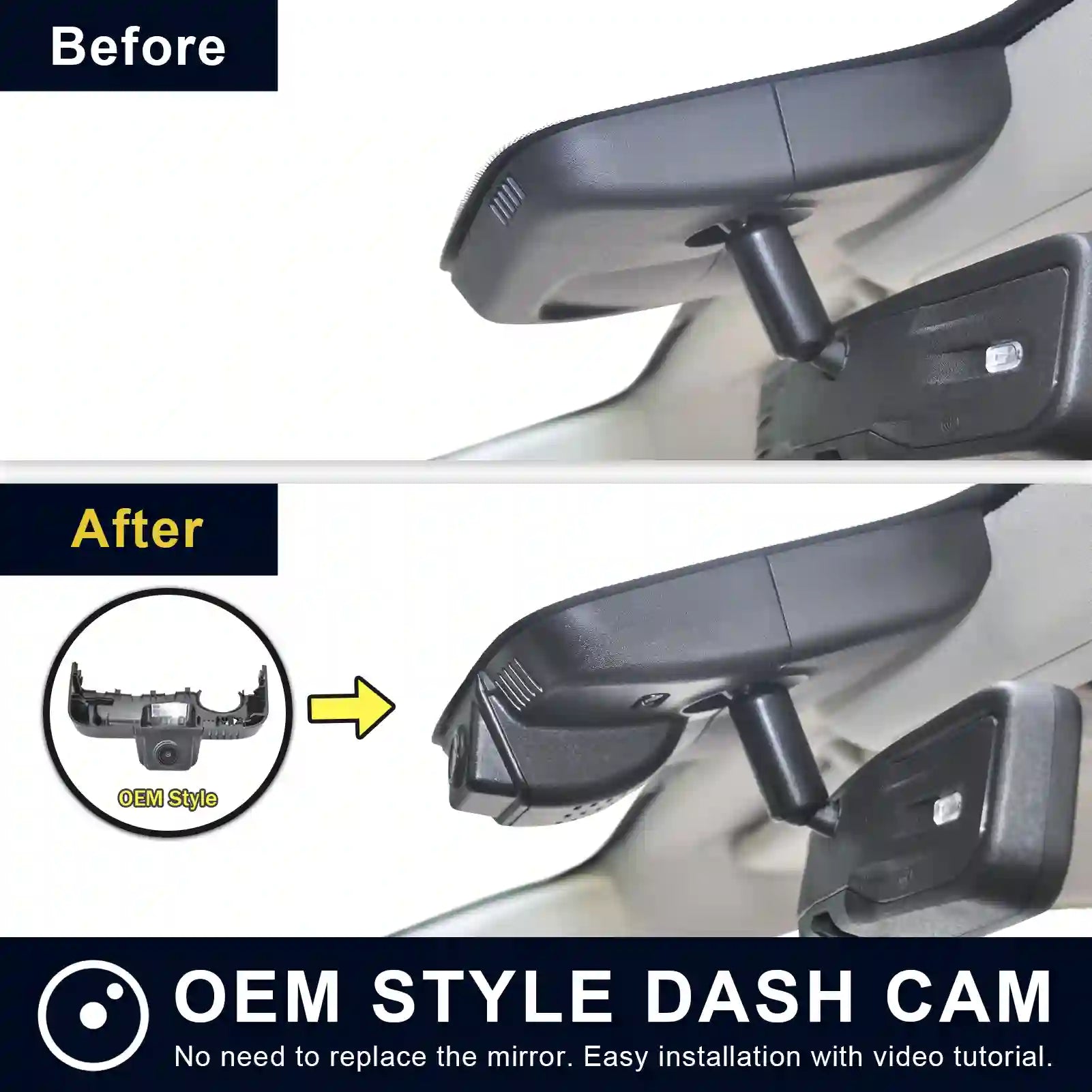 Front 4K and Rear 1080P Dash Cam for Buick Lacrosse 2014-2019 (Model B), OEM Look, WiFi & App, 128G Card, Model A & Model B Have Same Models Years but Vehicle Sensor Cover are Different