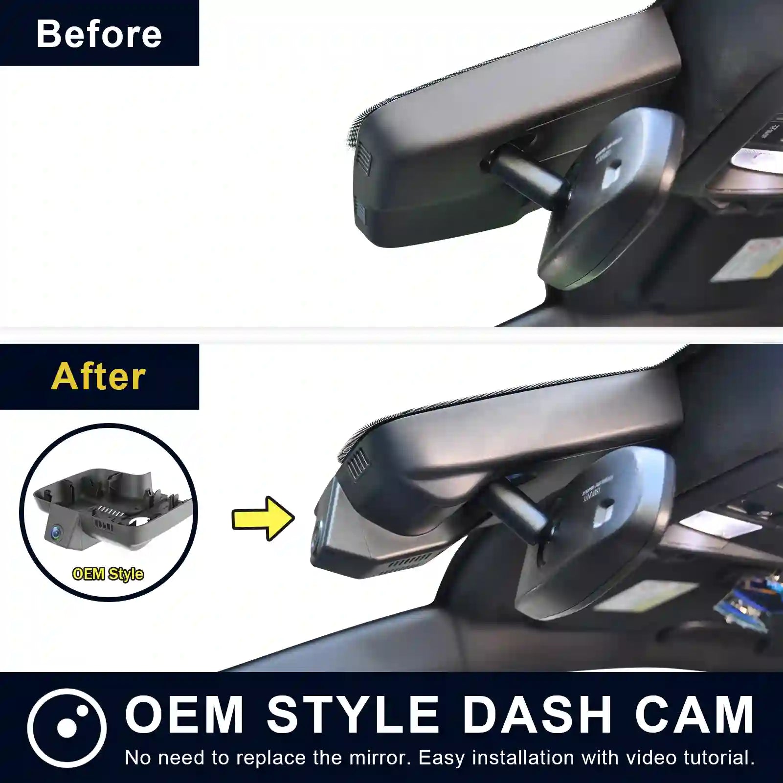 cadillac XT4 dash camera after installation view 
