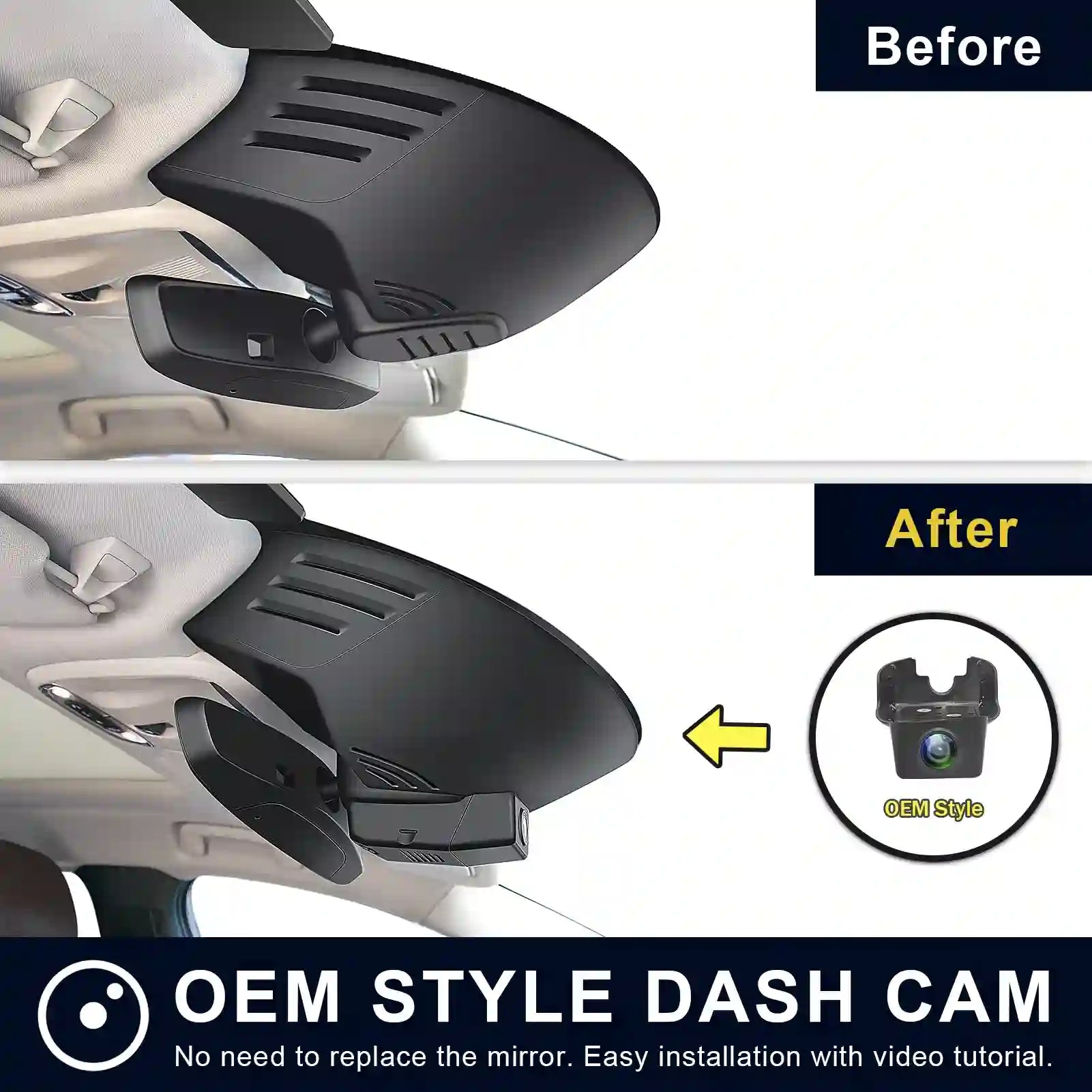 Volvo car dash cam fitting
